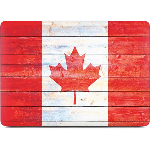 Canada Flag Light Wood Apple MacBook Pro 16-inch Skin